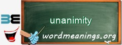 WordMeaning blackboard for unanimity